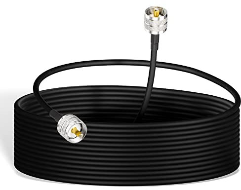 BINGFU PL Cable UHF Male PL-259 to UHF Male PL-259 Low Loss Digital RG58 Coaxial Cable for HAM & CB Radio, Antenna Analyzer, Dummy Load, SWR Meter (3 Meter)