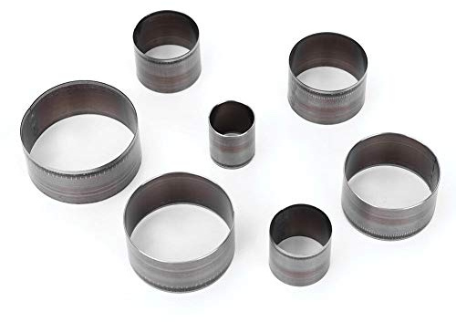 Hztyyier 7-Piece Leather Die Cutter Set, Alloy Steel Round Hollow Punching Tools for DIY Leather Craft, Multiple Sizes