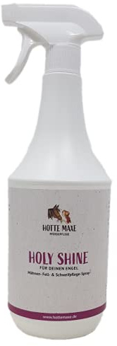 Hotte Maxe Holy Shine - Spray per cavalli, per criniera, pelo e coda, senza nodi, facile da pettinare, volume, 1 l