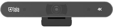 Laia - Webcam 4K AI, European company, con lente grandangolare, auto-inquadratura, USB e 2 microfoni integrati, ideale per videoconferenze in sale piccole o medie.