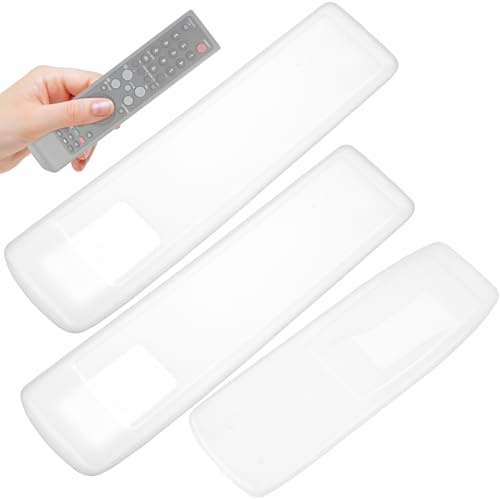 jojofuny 3 Pcs Clear Remote Control Case: TV Remote Control Skin Protective Cover Controller Dustproof Flexible Sleeve for Television Air Conditioner