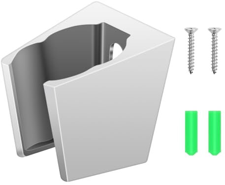 Handbrause Halterung Brausehalter Wand, Winkel Verstellbar Brausehalter, Duschhalterung Bohren mit Schrauben, Silber Handbrause Halterung Edelstahl Duschkopfhalterung für Badezimmer