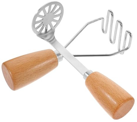 Triturador de patatas, 2 piezas Triturador de patatas Triturador de frutas y patatas Trituradora manual de patatas Exprimidor de patatas Ricer Cocina Ricer de alimentos Prensa de ajo Prensa de frutas