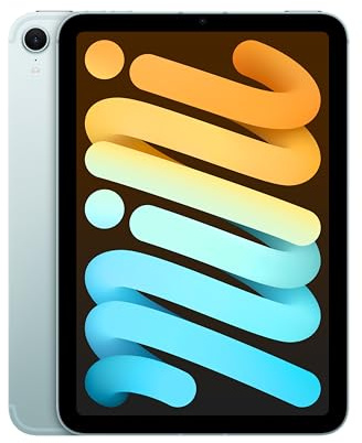 Apple iPad Mini (A17 Pro): Pantalla Liquid Retina de 8,3 Pulgadas, 128 GB, Wi Fi 6E, Redes 5G, cámaras Frontal y Trasera de 12 Mpx, Touch ID, autonomía para un día Entero – Azul