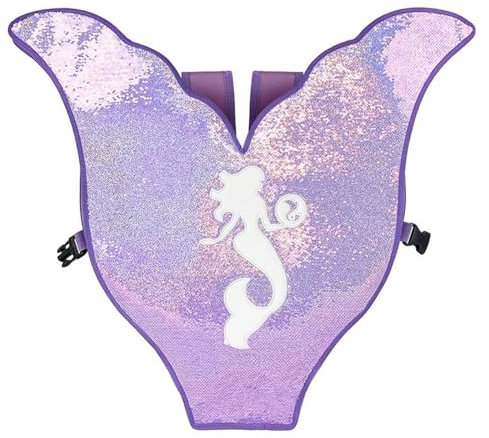 XFYESL Waterproof Bag Foldable Mermaid Monofin Bag Freediving Fins Backpack Mermaid Fishtail Shoulder Bag Flipper Carrying Bag Diving Backpacks(Shining Purple)