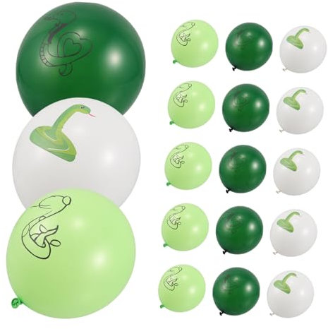 SOPOTUTU 18 Stück Schlangenballon Luftballons Mit Tierdruck Geburtstagsdekoration Partyballons Partyzubehör Geburtstag Luftballons Cartoon-schlangendekorationen Ballon Tierballons Emulsion