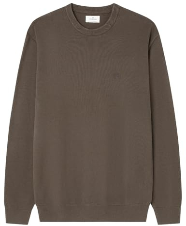 Springfield Jersey Básico Gg12 Cuello Redondo con Bordado De Árbol, Marrón, L