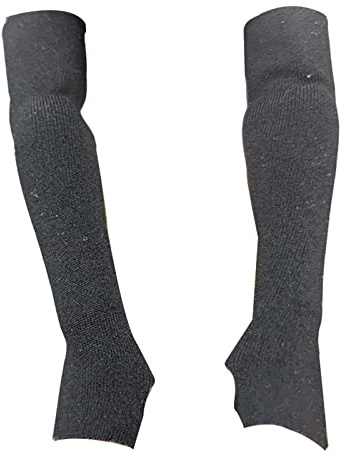 Guohetuk 1 Par de Mangas Negras para Muñeca Hecha a Mano a Escala 1/6