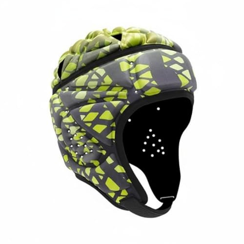 MotiveTech Casco Blando de Fútbol Americano Transpirable Casco de Rugby Acolchado Ligero Gorro Protector Anticolisión para Niños, Amarillo Degradado