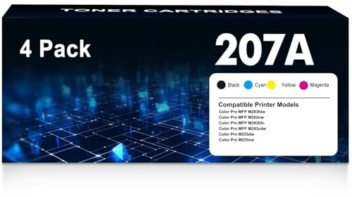 207A 207X M283fdw M255DW Toner Cartridge Multipack W2210A With Chip 4-Pack