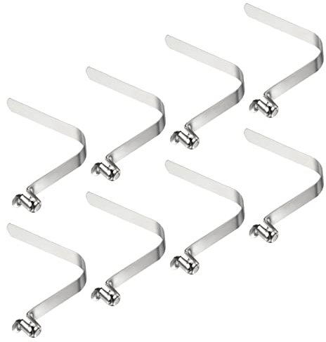 PATIKIL 10x8mm Kayak Paddle Snaps, 8 Pack Pole Push Button Spring Clips Steel Hollow Button Locking Tube Single Pin for Camping Awning Tent Pole