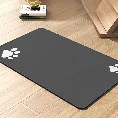 Tapis d'alimentation pour animaux de compagnie - Tapis absorbant pour gamelle de nourriture et d'eau - Pas de taches - Séchage rapide - Accessoires pour chiens - Gamelle d'eau pour chien pour les