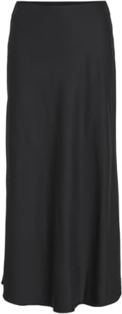 Vila Womens Ellette Midi Skirt Black M