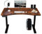 Radlove Dual Motors Height Adjustable 55 x 30'' Electric Standing Desk with Curved Design Stand Up Table 4 Memory Keys, Computer Desk with Splice Board Home Office Desk, Rustic Brown Top + Black Frame
