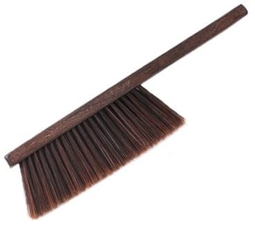 TYREE 1 pz Spazzole per la pulizia a mano Spazzola per la pulizia del bagno Spazzola per spolverare a setole morbide per la pulizia dell'auto/letto/divano, manico in legno