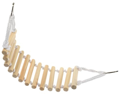 BUGUUYO Hanging Reptile Ladder for Pets Natural Climbing Toy for Hamsters Parrots and Geckos Engaging Exercise Bridge for Reptiles and Rodents for Pet Playtime and Activity