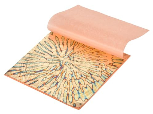 QUARKZMAN 25 Hojas De Pan De Oro Imitación 5.5 x 5.5 Hojas De Lámina Dorada Variegadas Folleto Con Patrón Para Manualidades, cuadros De Fotos, Flor Dorada Floreciente