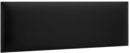 murando - Gepolstertes Wandkissen Bettkopfteil Rechteck Kunstleder 20x60 cm - Polsterpaneel Wandpaneele Gepolstert Wanddeko Schlafzimmer Wohnzimmer Kinderzimmer - Schwarz