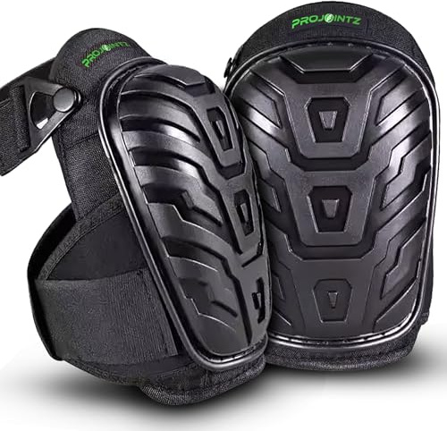 ProJointz Gel Knee Pads for Work – Heavy Duty Construction Knee Pads With Foam Cushioning - Adjustable, Comfortable Fit For Flooring, Roofing, Gardening