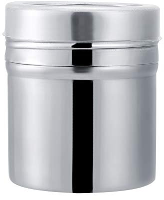 Saupoudreuse à Epices en Acier Inoxydable 401Tamis à Farine Distributeur Poudre Shaker Chocolat pour Restaurant Cuisine Maison (S)