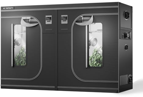 AC Infinity CLOUDLAB 816, Advanced Grow Zelt 300 × 150 × 200 cm, 25 mm Mylar, 25 mm Stahlstangen, laborgetestet höchste Reflexion, großes Sichtfenster, Montageplatte für Controller, Indoor Growing