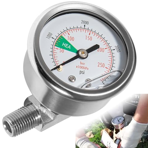 johntruck 0580495/580495 HEA Spraying Pressure Gauge Assembly Fit for Titan/Wagner Airless Sprayer,1/4 NPT Threads Fitting