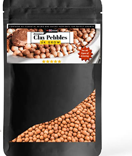UK GROW Clay Pebbles 20L hydroponic Growing Substrate soil addative (20L)