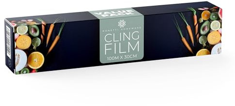 Bonetti Cling Film - 100m x 300mm All Purpose Food Wrap Clingfilm Roll, Catering & Food Service Film - Extra Long Cling Wrap Dispenser Suitable for Fridge, Freezer and Microwave
