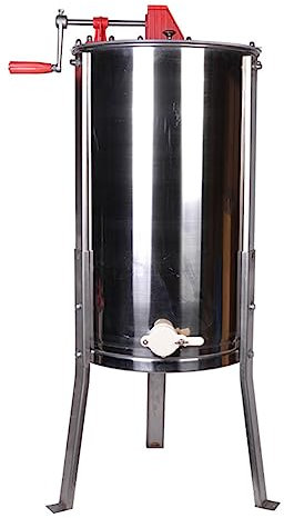 JSDQQG Honigschleuder Manuelle 2 Rahmen, 304 Edelstahl Honey Extractor, Honigschleuder mit transparenter Abdeckung, für Bienenzüchter Zubehör und Imker,2 Frames