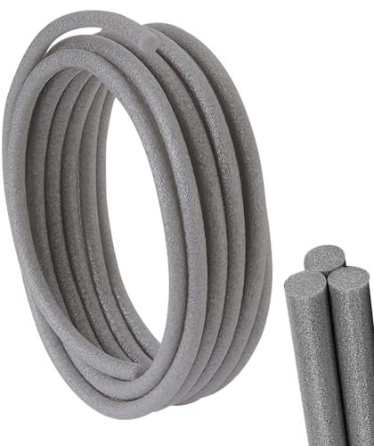 Cordón Redondo de Polietileno Ø6mm x 15M Perfil de Rellenado de Juntas Perfil de Relleno de Espuma Redonda Para Huecos y Juntas de Hormigón (Ø6mm)