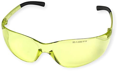 DE Healthcare Products – Schutzbrille mit Antibeschlag-Beschichtung, gelbe Gläser, entspricht EN166 Richtlinien