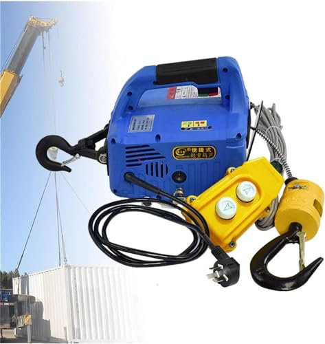 BDKSEXBF Argano Elettrico Portatile Senza Fili, argano Elettrico 3 in 1 metodi di Controllo, Sistema di Alimentazione con Telecomando a Filo, Uso Industriale e Domestico
