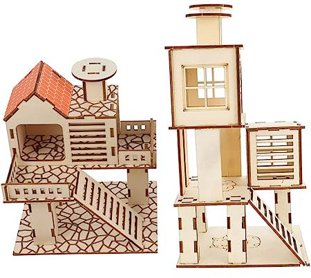 DRESSOOS Jouets en Bois pour Hamsters Et Petits Animaux Robustes Et Confortables