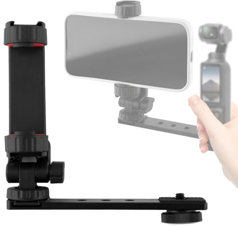 BOXOB Soporte para Teléfono para dji OSMO Pocket 3, con Orificio de Rosca de 1/4 de Pulgada Compatible con Trípode y Varilla Extensión Accesorios Multifuncionales dji Pocket 3
