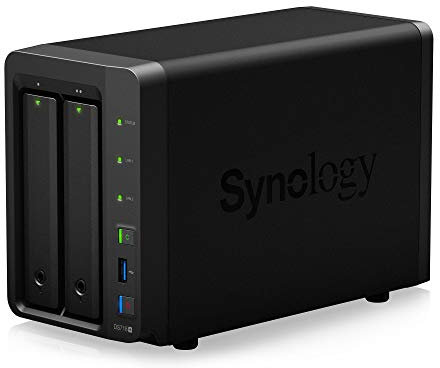 Synology DS718+ - NAS de alto rendimiento optimizado para cargas de trabajo intensivas (Unidad de disco duro, SSD, SATA, 2.5/3.5, 20 TB, 0, 1, 5, 6, 10, BTRFS, FAT, HFS, NTFS, ext3, ext4)