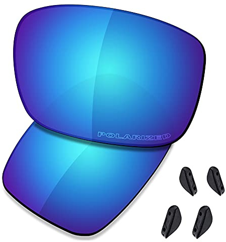 SAUCER Lentes y almohadillas nasales de repuesto prémium para Oakley Drop Point OO9367 | Protección UV400, antiarañazos, ajuste preciso, Azul glaciar polarizado, Talla única
