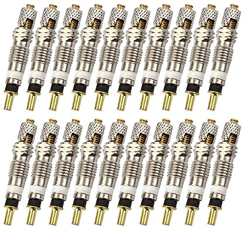 Yangfei 20pcs Valvula Presta Núcleo de Válvula de Bicicleta Núcleo Vástago, Nucleo de Valvula sin Cámara, Obus Presta Núcleos Universales de Válvula para Bicicleta
