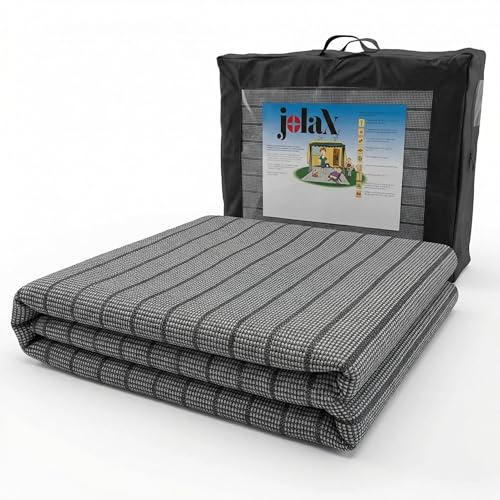 JOLAX Tapis d'Auvent et Tapis de Sol Camping 250x450 Anthracite | Tapis de caravane et de camping-car, tapis de tente extérieur 500 g/m², respirant, avec sac de transport