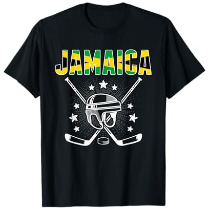 Giamaica Hockey su ghiaccio Amanti Jersey - Giamaicano Hockey Team Fan Maglietta
