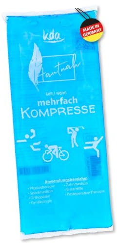 kda Mehrfach Kompresse 12 x 29 cm | Kalt Warm Kompressen mit und ohne Flies | Gelkompresse Kühlpack (lose)