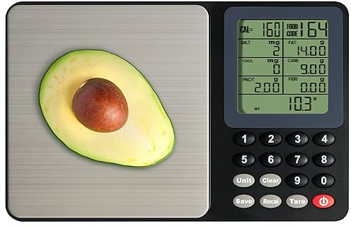 UNIWEIGH Küchenwaage digital6.6lb/3kg,Lebensmittelwaage Kalorienzählen,für Gewichtsabnahme,rnährung Mahlzeiten vorbereiten,Elektronisch Küchenwaage mit LCD Display,5 Einheiten,Tara,Batterien enthalten