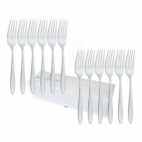 12 forchette da menù della serie Bolzano 6142 di Picard & Wielpütz, singolarmente in cartone pieghevole bianco