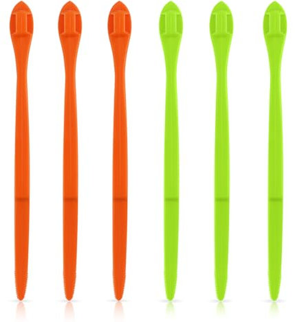 6 Pack Orange Peeler Tool Citrus Fruit Opener Kitchen Cutter Plastic Orange Peelers Tools Lemon Citrus Remover Easy Open Citrus Peel Cutter Vegetable Slicer Kitchen Accessories (Orange + Green)