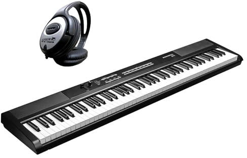 Kurzweil KAS1-LB Stage Piano Keyboard Schwarz 88 Tasten + keepdrum Kopfhörer