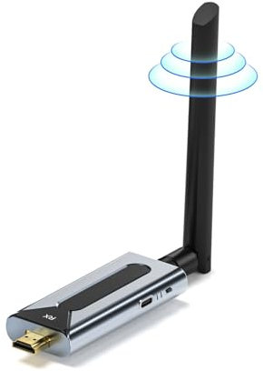 Transmisor y Receptor HDMI Inalámbrico, 580FT 2.4G 5G 4K Decodificación 1080P Kit de Extensor HDMI Inalámbrico, Transmisor y Receptor HDMI para Video Sonido Computadora (Sólo