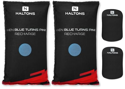 Haltons 1kg Reusable Car Dehumidifier Bag with Indicator & Anti-Slip Pad – Silica Gel Car Moisture Absorber, Ideal Dehumidifier Bags for Cars, Closets & Storage – 28x16x4cm for Condensation Control