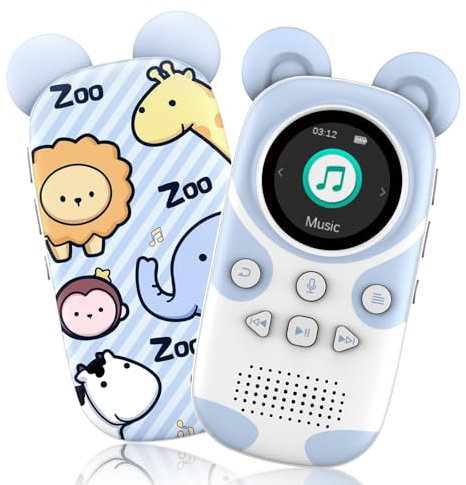 32GB Reproductor MP3 Bluetooth 5.3 con Altavoz, portátiles Lindo Panda de Dibujos Animados para niños,Radio FM, Sonido de Alta fidelidad sin pérdidas,Lanyard,Alarma,Reproductor Musica niños