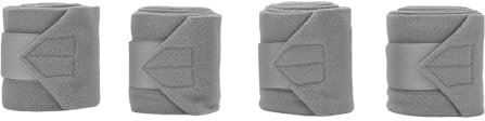 Pssopp 4st Häst Benlindor Hästbenbandage Skyddande Ridbandage Benlindor Mjuk Fleece 4,3 Tum Bred 9,8 Fot Lång för Stabil Ridtränings med Justerbar Säker Fäste (Grå)