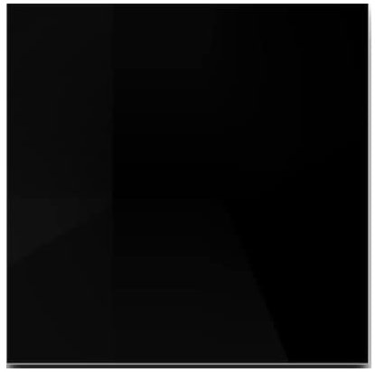 Euro Tische Piano in vetro 90x90cm per caminetto e tavolo a taglio sfaccettato, piastra di protezione con vetro di sicurezza ESG da 6 mm, base in vetro per caminetto (Nero)