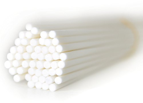 50 Pieces Fiber Reed Diffuser Replacement Refill Sticks for Aroma Fragrance (White, 10 x4mm)